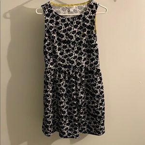 Black and white floral dress